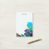 Confetti Splatter Boarder Waterverf Post-it® Notes (Op bureau)