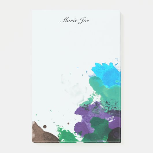 Confetti Splatter Boarder Waterverf Post-it® Notes (Voorkant)