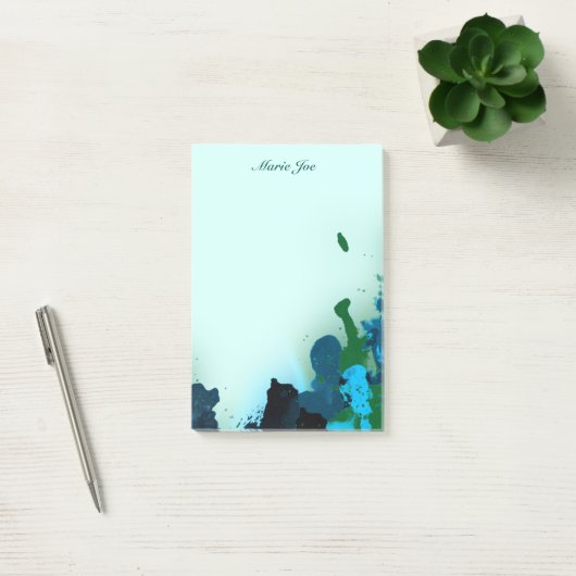 Confetti Splatter Boarder Waterverf Post-it® Notes (Kantoor)