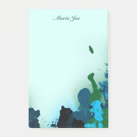 Confetti Splatter Boarder  Waterverf Post-it® Notes (Voorkant)