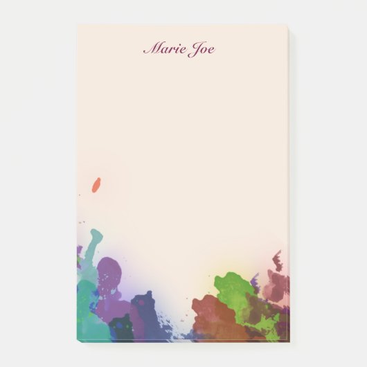 Confetti Splatter Boarder Waterverf Post-it® Notes (Voorkant)