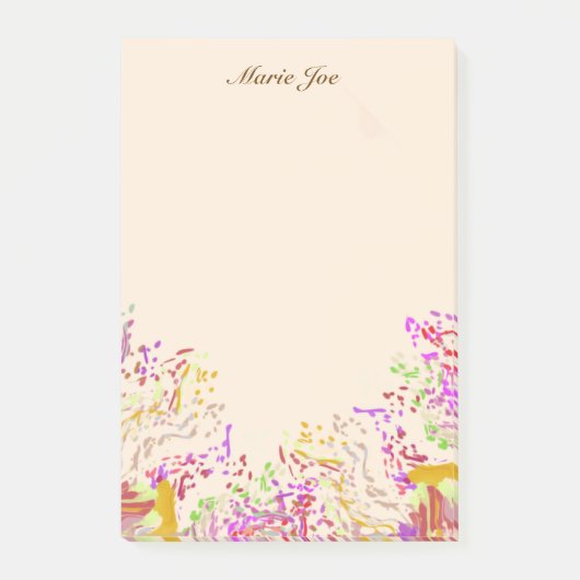 Confetti Splatter Boarder Waterverf Post-it® Notes (Voorkant)