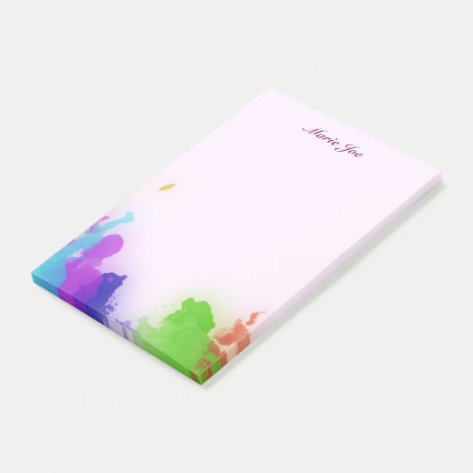 Confetti Splatter Canvas Waterverf Post-it® Notes (Schuin)