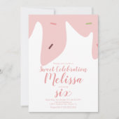 Confetti sprinkhaandruppels die ijsklok uitstrijke kaart (Voorkant)