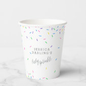 Confetti Sprinkle Baby Sprinkle Party Papieren Bekers (Voorkant)