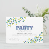 Confetti Sprinkle Birthday Party Limoen Kaart (Staand voorkant)