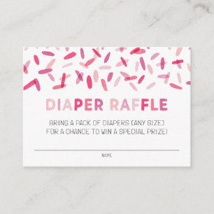 Confetti Sprinkle Diaper Raffle Enclosure Kaart
