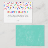 Confetti Sprinkle Diaper Raffle Enclosure Kaart (Voorkant / Achterkant)