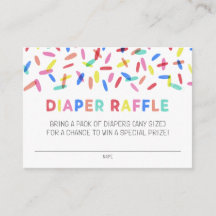 Confetti Sprinkle Diaper Raffle Enclosure Kaart