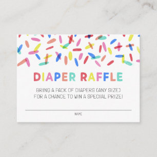 Confetti Sprinkle Diaper Raffle Enclosure Kaart