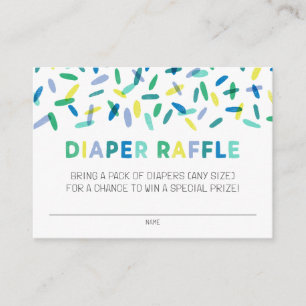 Confetti Sprinkle Diaper Raffle Enclosure Kaart