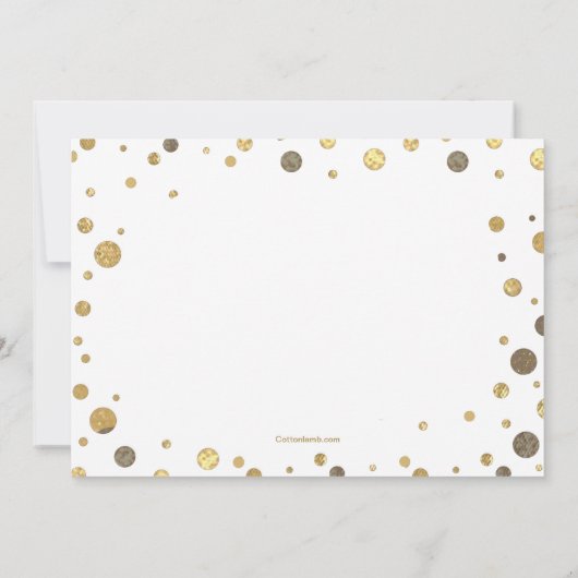 Confetti Sprinkle Grand Opening Business nodigt u  Kaart (Achterkant)