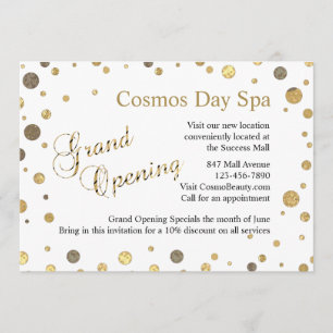 Confetti Sprinkle Grand Opening Business nodigt u  Kaart