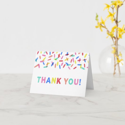 Confetti Sprinkle - Hartelijk dank Kaart (Gele Bloem)