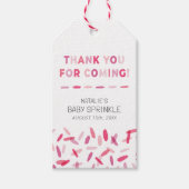 Confetti Sprinkles Baby Girl Sprinkle Favor Cadeaulabel (Voorkant)
