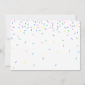 Confetti Sprinkles Baby Sprinkle Invitaties Kaart (Achterkant)