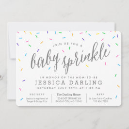 Confetti Sprinkles Baby Sprinkle Invitaties Kaart