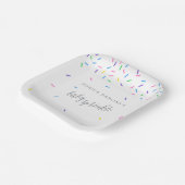 Confetti Sprinkles Baby Sprinkle Invitaties Papieren Bordje (Gebogen)
