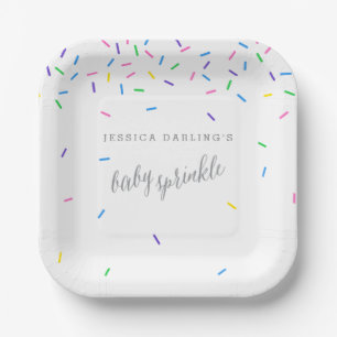 Confetti Sprinkles Baby Sprinkle Invitaties Papieren Bordje