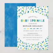 Confetti Sprinkles Baby Sprinkle Uitnodiging (Voorkant / Achterkant)