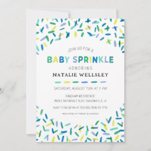 Confetti Sprinkles Baby Sprinkle Uitnodiging