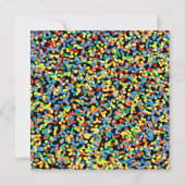 Confetti Sprinkles Birthday Party Kaart (Achterkant)