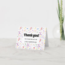 Confetti & Sprinkles Kinderen Verjaardag Bedank ka