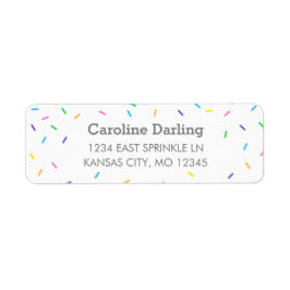 Confetti Sprinkles Return Address Label