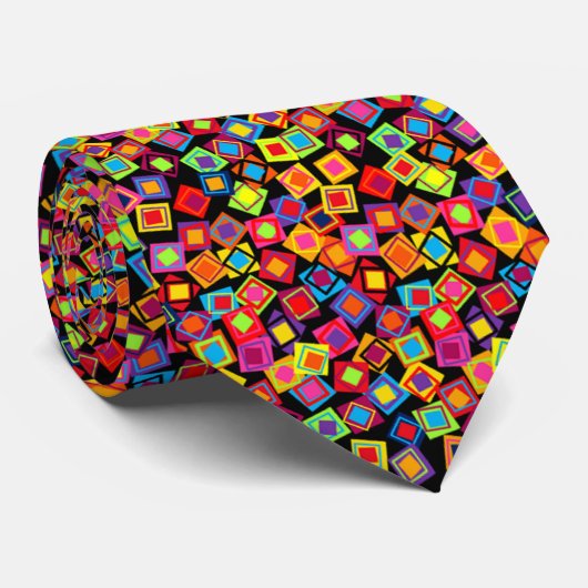 Confetti Squares Stropdas (Opgerold)