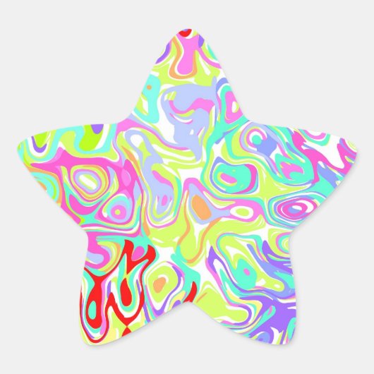 Confetti Star-Stickers ~ aangepast om u aan uw wen Ster Sticker (Voorkant)