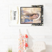 Confetti Stars Gefeliciteerd 2025 Afstuderen Foto Spandoek (Insitu)