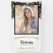 Confetti Stars Gefeliciteerd 2025 Afstuderen Foto Spandoek (Verticaal)