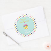 Confetti Stars Gepersonaliseerde Birthday Sticker (Envelop)
