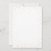 Confetti Stars Gold Glitter nieuwjaarsfeest Kaart (Achterkant)