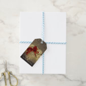 Confetti,Sterren,Ballen,Rode Strik,Helaas Feestdag Cadeaulabel (Met Touw)