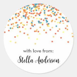 Confetti Stickers - Jongen Meisje Dank je Generiek