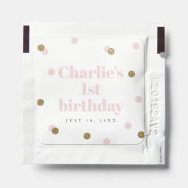 Confetti stip gold eerste verjaardag cadeautje