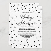 Confetti Stippen Baby shower Kaart (Voorkant / Achterkant)