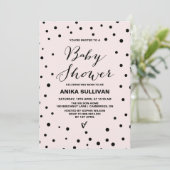 Confetti Stippen Baby shower Kaart (Staand voorkant)