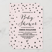 Confetti Stippen Baby shower Kaart (Voorkant / Achterkant)