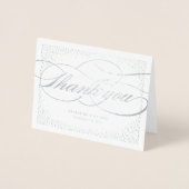 Confetti Stippen Classic Script Wedding Bedankt Folie Kaarten (Voorkant)