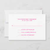 Confetti Stippen Hot Pink Bat Mitzvah RSVP Kaartje (Achterkant)