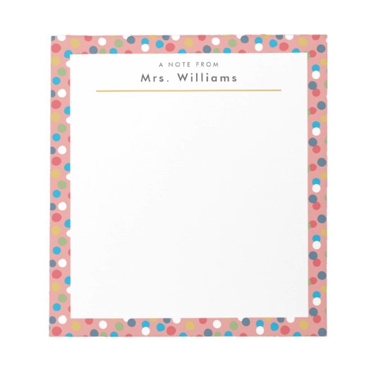 Confetti Stippen Leerlingenlaptop Notitieblok (Voorkant)