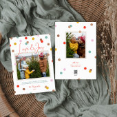 Confetti Stippen Liefde en Vreugde 2 Foto Feestdagenkaart