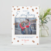 Confetti Stippen Merry Alles Foto Feestdagenkaart (Staand voorkant)