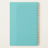 Confetti Stippen Monogram Planner | Aqua (Achterkant)