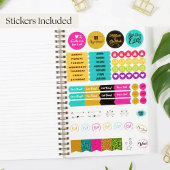 Confetti Stippen Monogram Planner | Aqua
