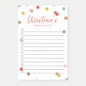 Confetti Stippen Monogrammed Lined To-Do Lijst Post-it® Notes (Voorkant)