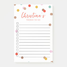 Confetti Stippen Monogrammed Lined To-Do Lijst Post-it® Notes