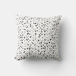 Confetti Stippen Patroon in zwart-wit Kussen
